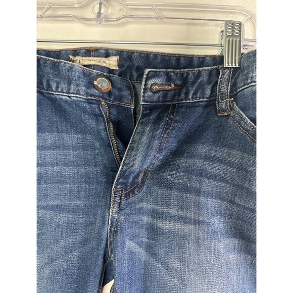 Free People Y2K Mid Rise Button Hem Jeans Women’s 26 Retro 2000s Flare VTG - Picture 3 of 12